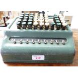BELL PUNCH COMPANY LIMITED MODEL 509/S/70.389 'PLUS' ADDING MACHINE