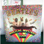 THE BEATLES 'MAGICAL MYSTERY TOUR' EP WITH BLUE LYRICS SHEET