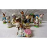 Ten Beswick F. Warne and Co. Ltd Beatrix Potter figures - Benjamin Bunny, Foxy Whiskered