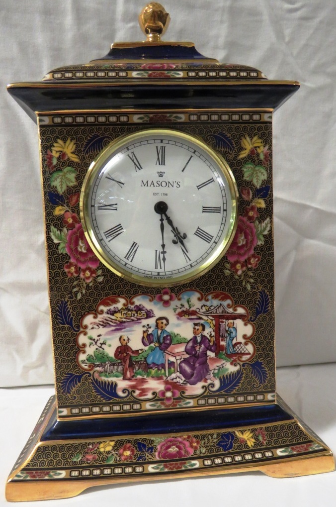 Mason's Imperial Mandarin mantel clock, limited edition numbered 151/950, height 24.5cm