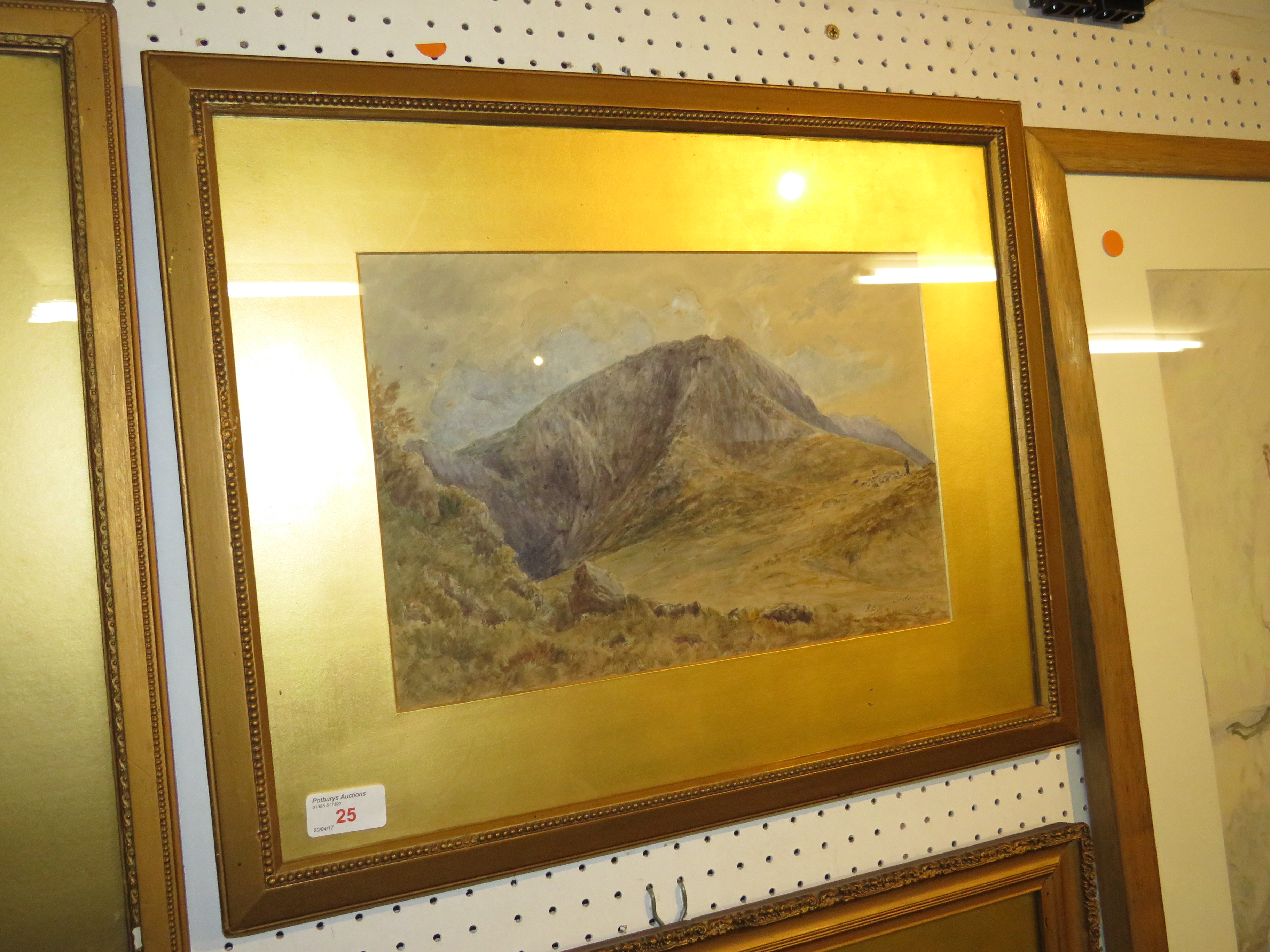 Cader Idris, watercolour, titled lower right, initialled RBM and dated 1898, (23cm x 34cm), F&G - Image 2 of 2