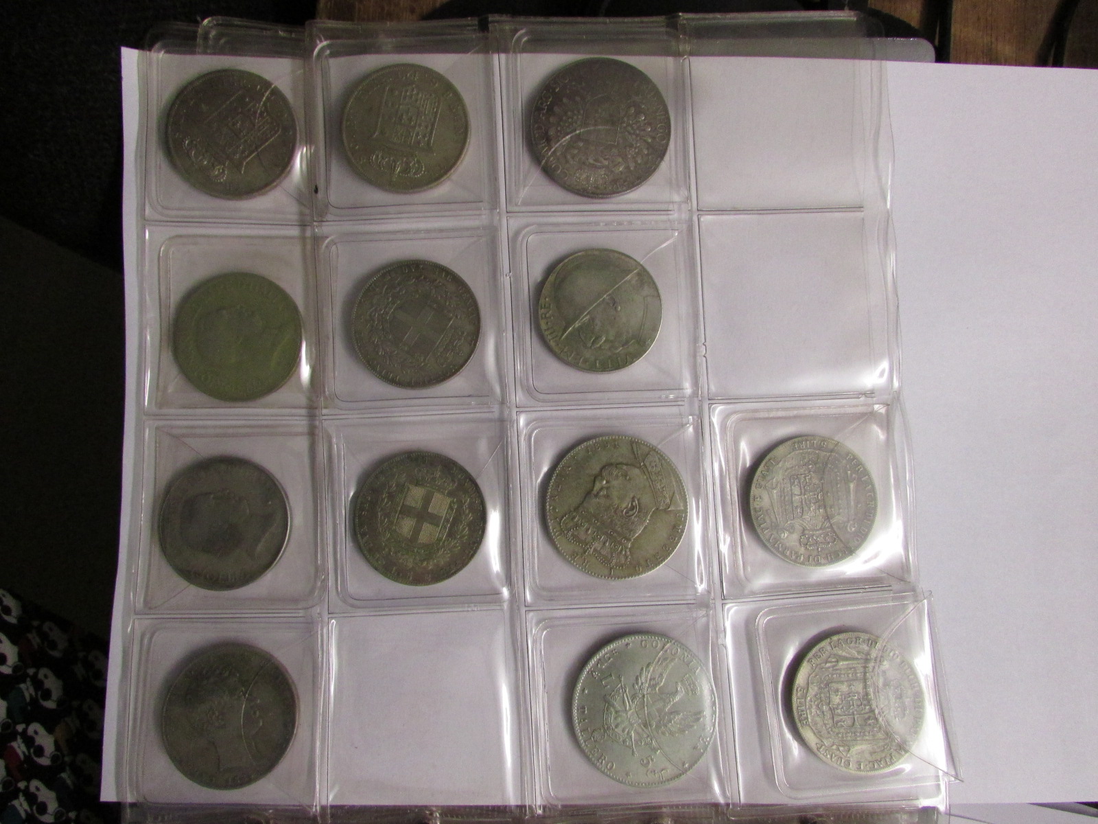 A black ring binder of crowns and silver, nickel silver and bronze foreign currency and other - Image 12 of 22