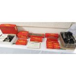 Tri-ang OO gauge model railway - boxed Operating Mail Coach Set R.23, boxed Complete Station Set
