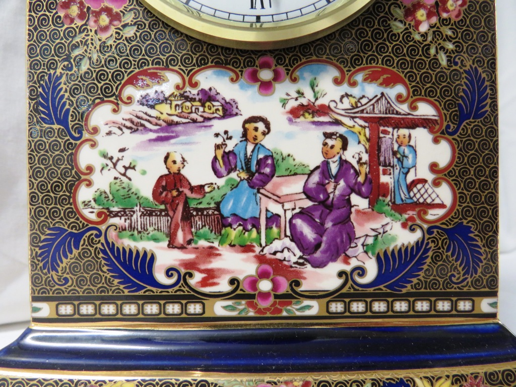 Mason's Imperial Mandarin mantel clock, limited edition numbered 151/950, height 24.5cm - Image 6 of 7