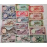 Seven specimen bank notes of Somalia over stamped 'Specimen De La Rue & Co' - two 100 shillings,