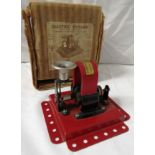 Electric Dynamo Model C.I./1839 marked CI Trade Mark Made in England on a red tin plate base (10.5cm