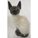 Royal Copenhagen porcelain figure of a seated Siamese cat, numbered 3281 (height 19cm)