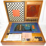 Games compendium - table top croquet, dice shakers, cribbage board, dominoes, Chad Valley Halma