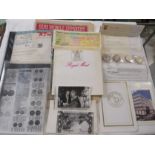 A quantity of ephemera, Bank of Mauritius invitation cards, and newspaper cuttings; and two