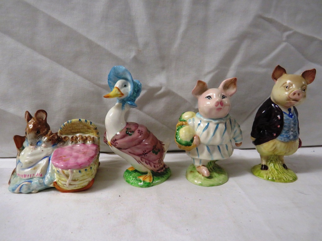 Ten Beswick F. Warne and Co. Ltd Beatrix Potter figures - Benjamin Bunny, Foxy Whiskered - Image 5 of 15
