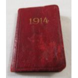 1914 miniature German calendar book - Portemonnaie-Kalender 1914, Dusseldorf, Berlag von U Bagel, (