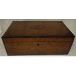 19th century mahogany travelling writing slope with grooming compartments bearing within the paper