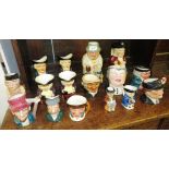 SELECTION OF CERAMIC CHARACTER AND TOBY JUGS INCLUDING ROYAL DOULTON 'ENGINE DRIVER', TONY WOOD '