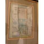 'Balcony Window', gouache and pastel, signed G. WRIGHT HALL lower right, (33.5cm x 25cm), F&G,