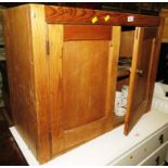 PINE TWO DOOR WALL MOUNTING CUPBOARD