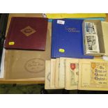 TWO ALBUMS AND SEVEN BOOKS OF CIGARETTE CARDS, TOGETHER WITH QUANTITY OF LOOSE CIGARETTE CARDS