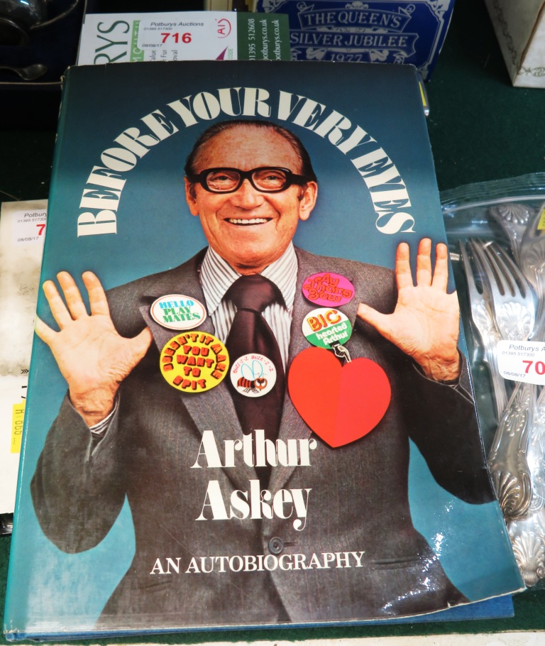 'BEFORE YOUR VERY EYES' BY ARTHUR ASKEY TOGETHER WITH LETTER FROM THE AUTHOR DATED 1975