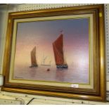 OIL ON CANVAS OF SAILING BOATS SIGNED AND DATED D. BRIDGEMAN 2002 LOWER LEFT