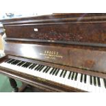 KNAUSS OF COBLENZ UPRIGHT PIANO IN WALNUT VENEERED CASE