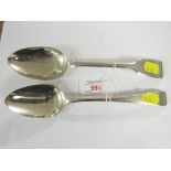 EXETER SILVER TABLE SPOON AND GEORGIAN SILVER TABLE SPOON, COMBINED WEIGHT 3.5 OZT