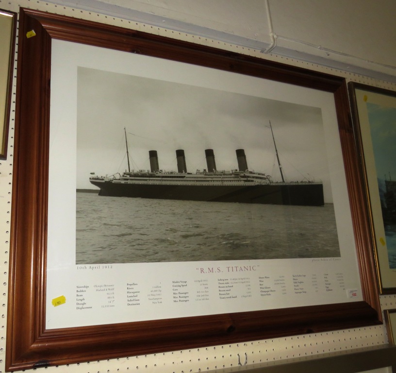 FRAMED PHOTOGRAPH OF RMS TITANIC