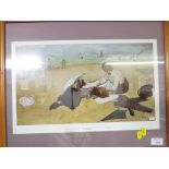 'THE MINIATURE' AFTER T HARPER AND G MAILE, PRINT OF BEACH SCENE AND ONE OTHER PRINT, EACH FRAMED