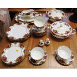 ROYAL ALBERT OLD COUNTRY ROSES PART DINNER WARE INCLUDING LIDDED TUREENS, SALT AND PEPPER SHAKERS