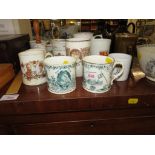 SELECTION OF ROYAL COMMEMORATIVE CHINA WARE INCLUDING QUEEN VICTORIA JUBILEE 1887 BOWL, MUGS,