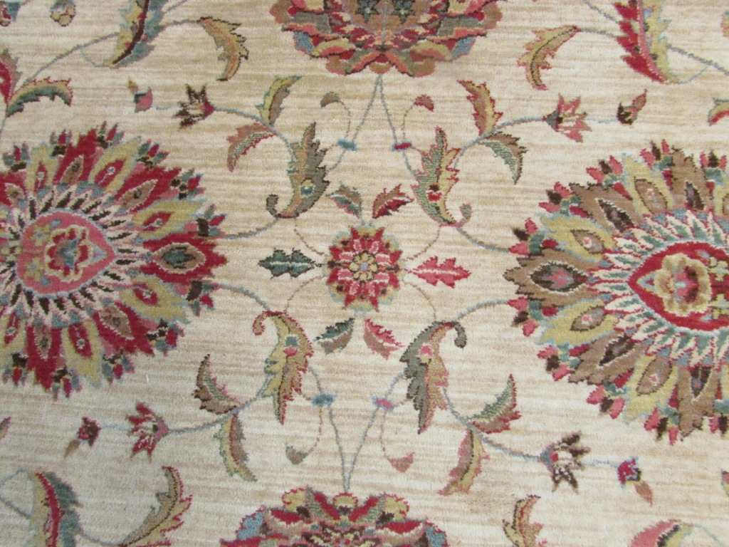 NOURISON LIVING TREASURES COLLECTION RUG, BEIGE GROUND WITH RED BORDERS AND FOLIATE PATTERNING - Image 3 of 3