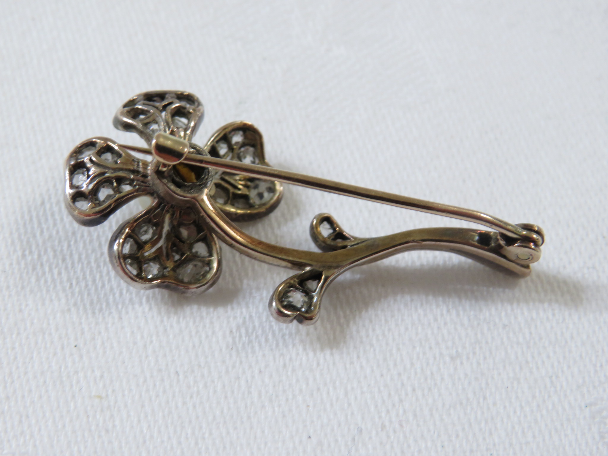 **Payment in person or by bank transfer only**A floral spray diamond brooch, set with thirty-six - Image 2 of 2