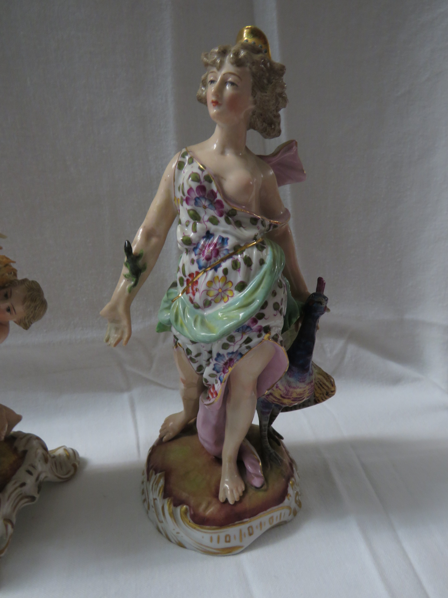 A matched group of three porcelain Classical and allegorical figures representing Juno, Ceres and - Image 4 of 4