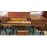 A John Broadwood and Son spinet dated 1809, height 83cm width 168cm depth 63cm (A/F)