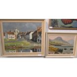 Two paintings signed Jary - 'Finchingfield', oil on canvas, (39cm x 49.5cm), signed JARY lower