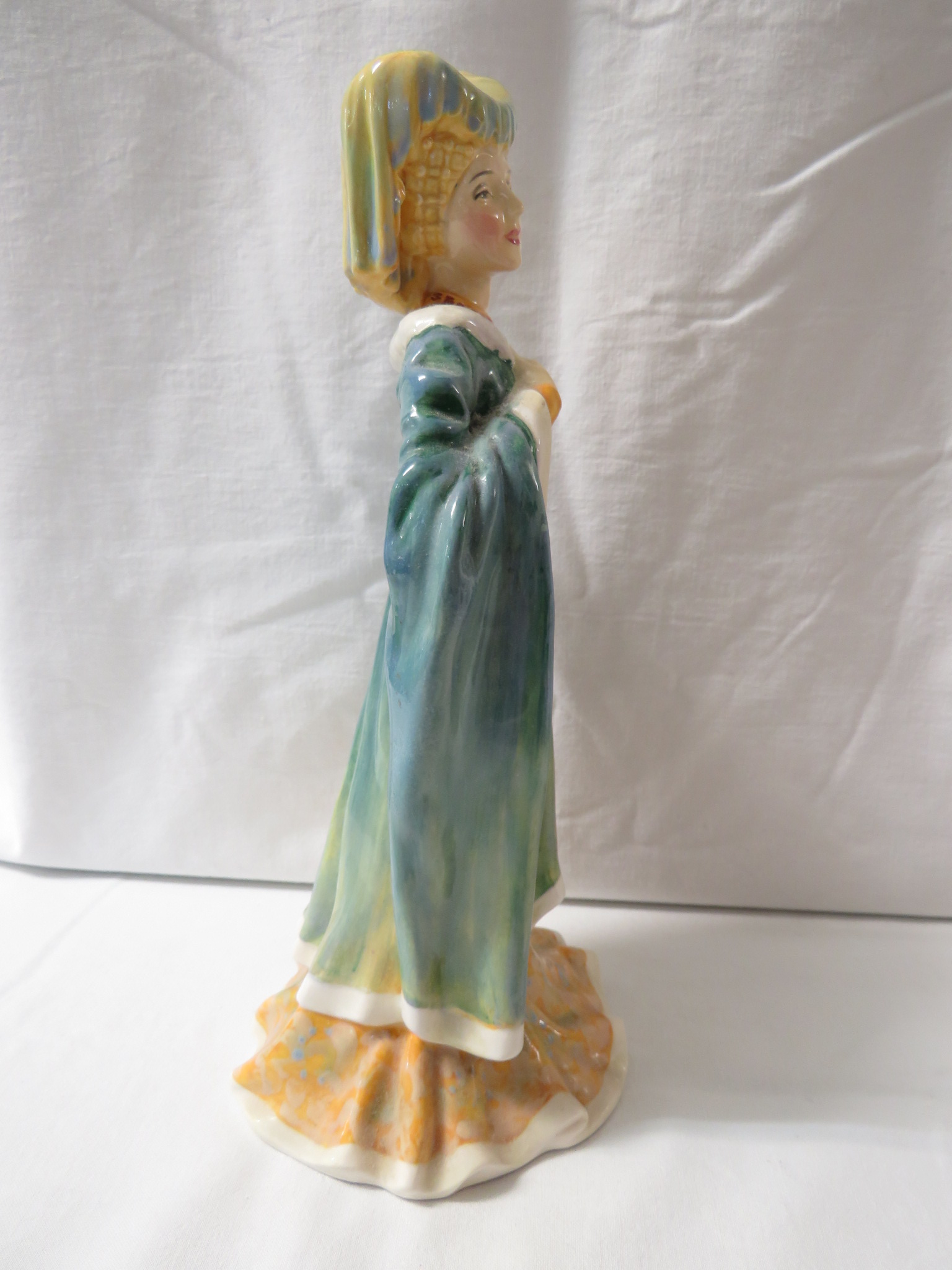 Royal Doulton figure Margaret of Anjou 1430-1482 HN 2012, green factory transfer mark, various - Image 3 of 5