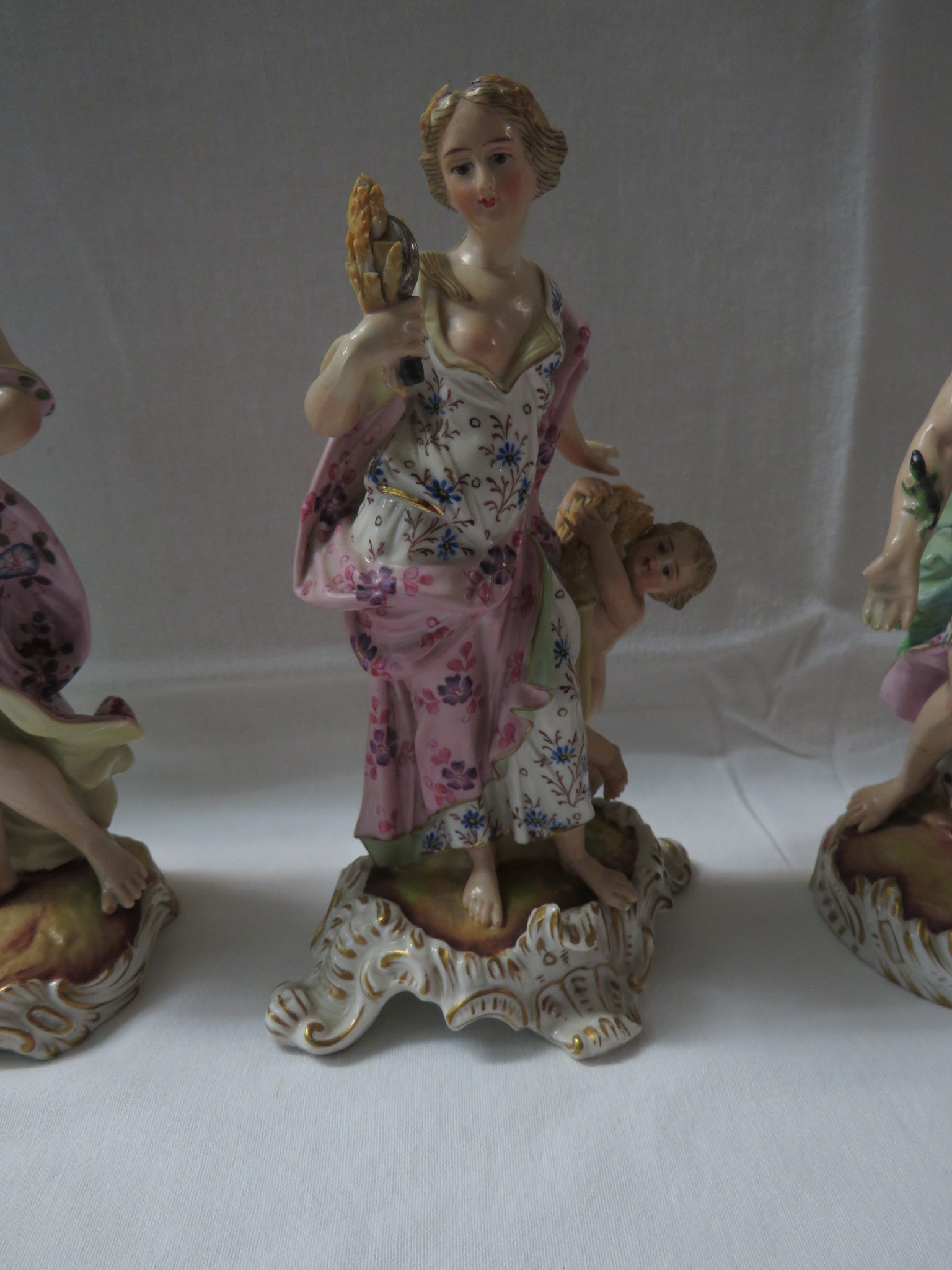A matched group of three porcelain Classical and allegorical figures representing Juno, Ceres and - Image 3 of 4