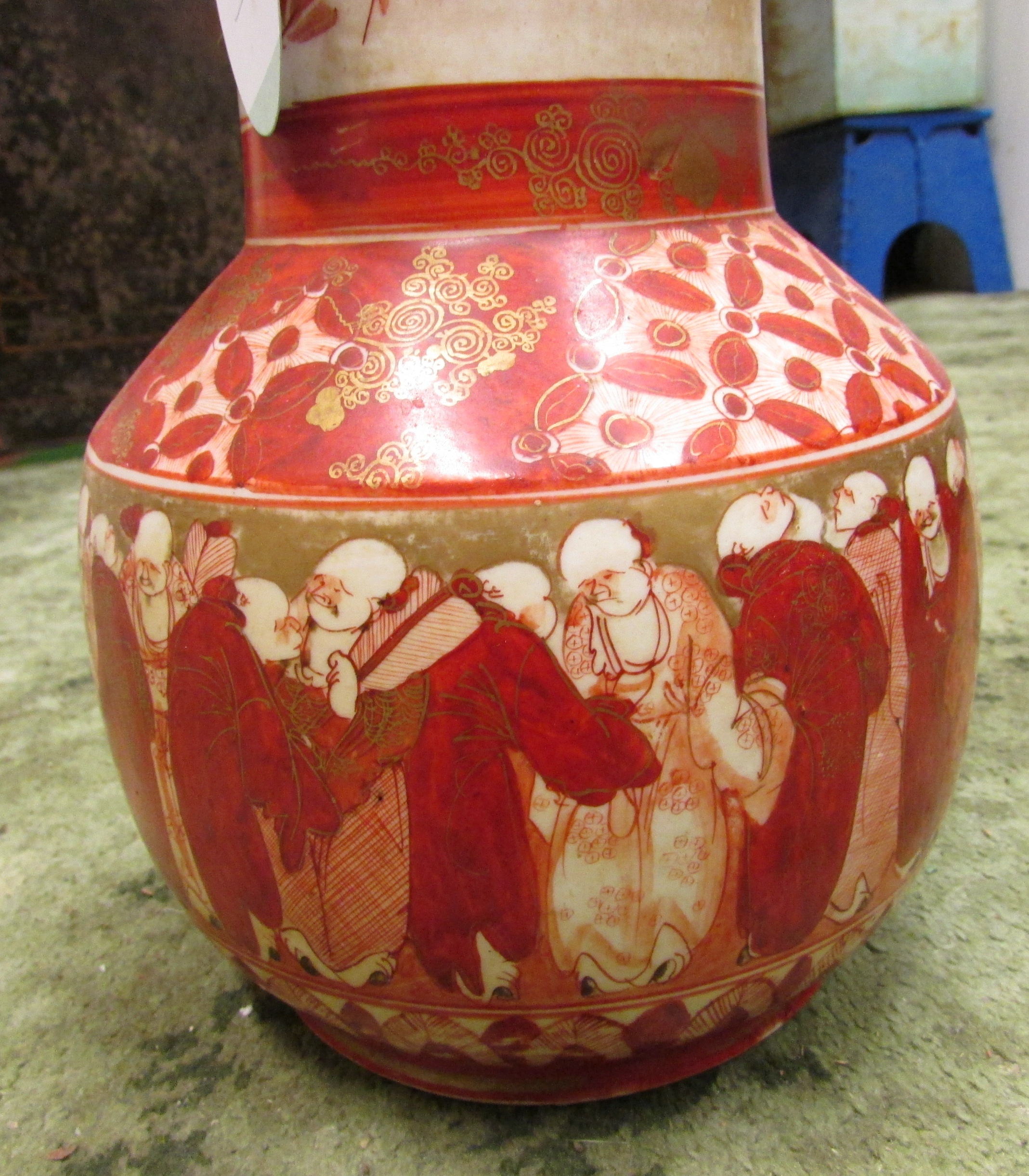 Three Chinese and Japanese porcelain vases converted to table lamps - the first a bottle vase - Image 5 of 12
