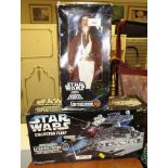 BOXED STAR WARS COLLECTOR FLEET STAR DESTROYER AND BOXED 12" OBI-WAN KENOBI DOLL