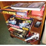 STAR WARS SAGA EDITION MONOPOLY, SAGA EDITION CHESS SET, SIX MOUNTED SETS OF FILM STILLS, PUZZLES