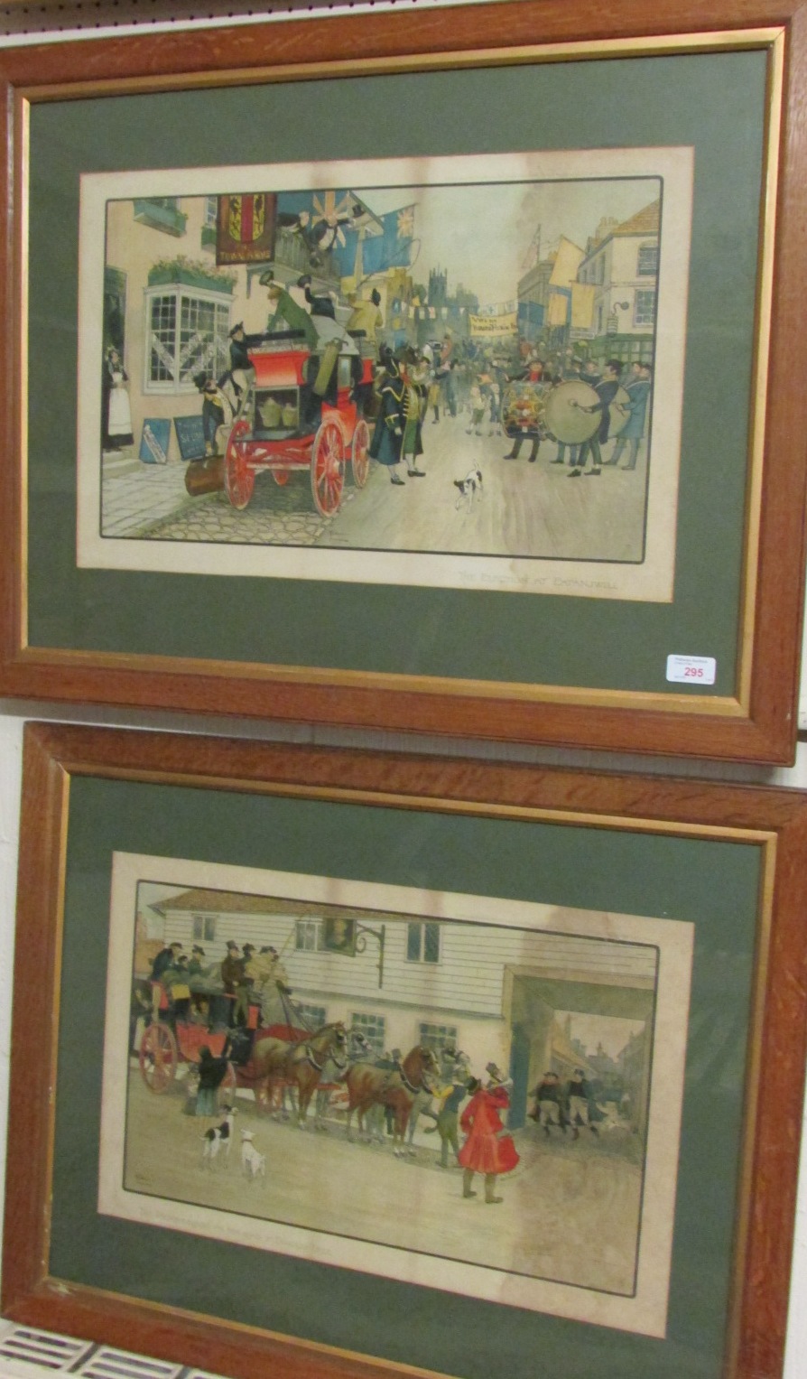Two colour prints of Dickensian scenes after Albert Ludovici published by Raphael Tuck & Sons - 'The