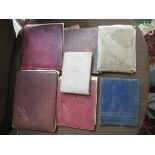 SEVEN VARIOUS AUTOGRAPH BOOKS WITH ENTRIES