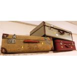 THREE VINTAGE TRAVEL CASES