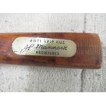 J P MANNOCK ANTI GRIP SNOOKER CUE WITH STEEL CASE