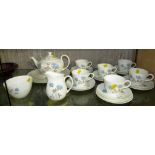 WEDGWOOD 'ICE ROSE' TEA SET OF SIX SETTINGS