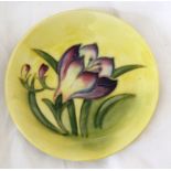 YELLOW GROUND MOORCROFT PIN DISH