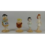 Collection of Beswick Flintstone figures consisting of Fred and Wilma Flintstone,