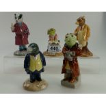 Beswick Wind in th Willows limited edition figures Washer woman, Toad WIW6, Ratty WIW4, WIW2,