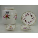 Royal Crown Derby Posies Ginger jar, pin trays x 2, and small plate.