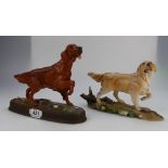 Royal Doulton figures to include The Setter and The Retriever (both on ceramic bases)(2)