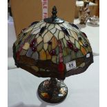 Bronzed tiffany style reproduction table light,