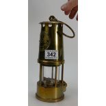 Eccles type 6 brass miners lamp